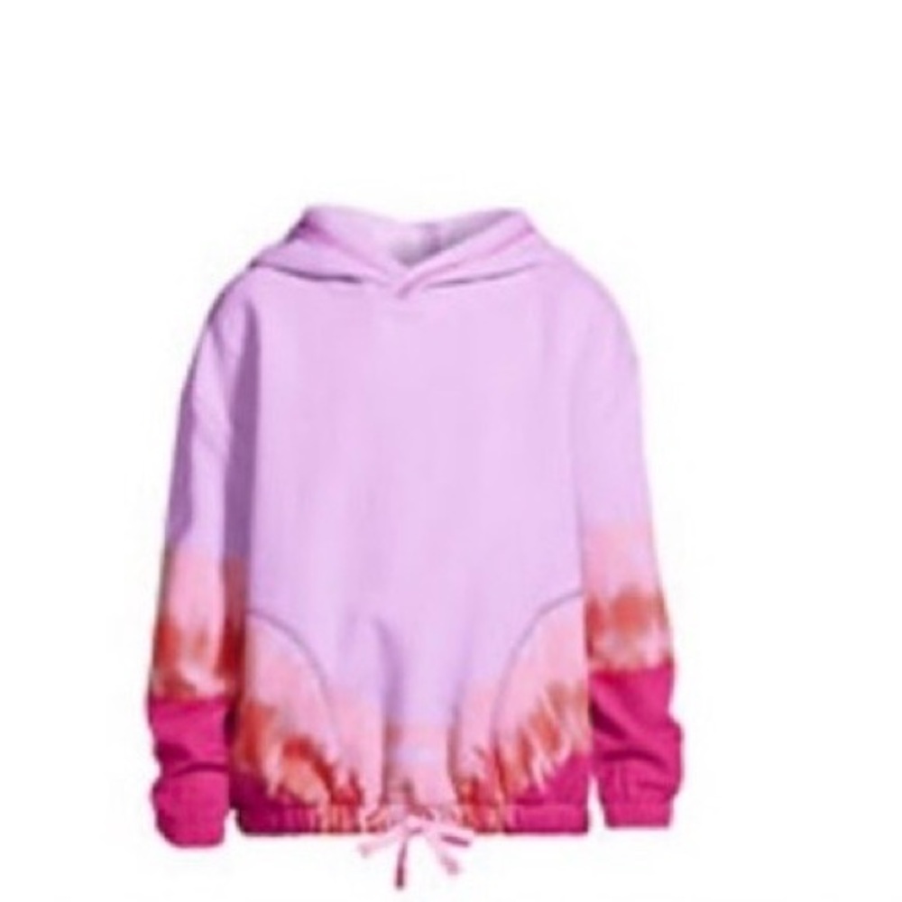 Lands' End Girls Long Sleeve Active Hoodie, Sweetheart Tie Dye size XL